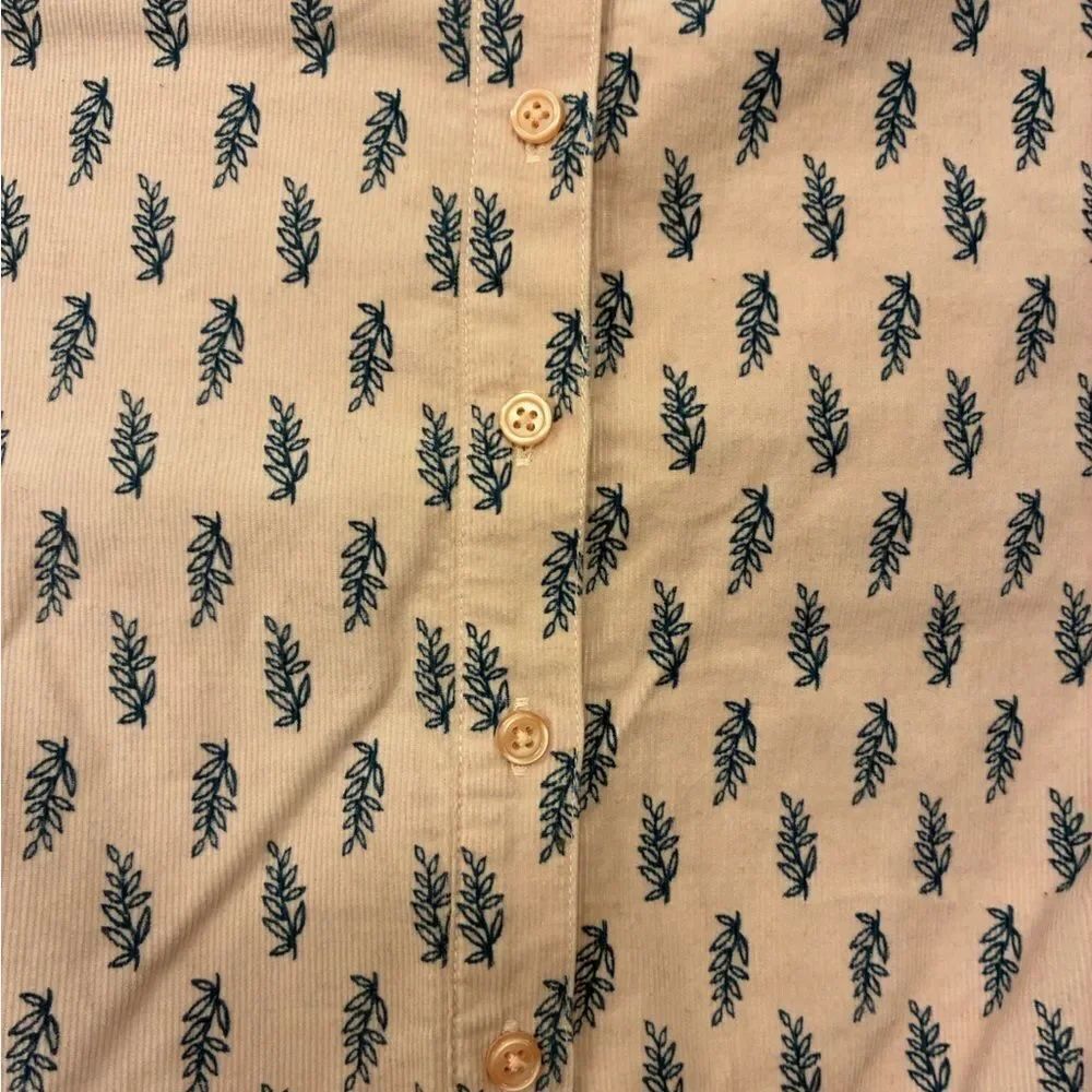BODEN Marina Button Up Curduroy Shirt Pink Blue Women’s Size 6 - Picture 5 of 7